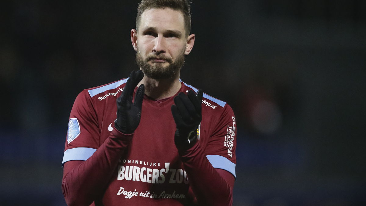 Tim Matavz tijdens zijn periode bij Vitesse. Sloveense media melden dat hij in zijn thuisland is veroordeeld.