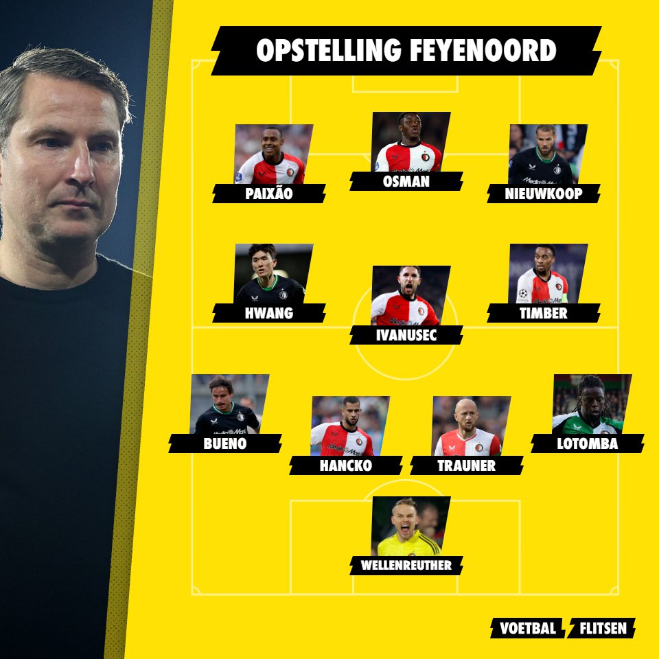 Feyenoord XI bekend: Priske verrast met formatie zonder echte spits