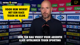Erik ten Hag vreest voor absentie Ajax-duo tegen Sporting: "Wordt een race tegen de klok"