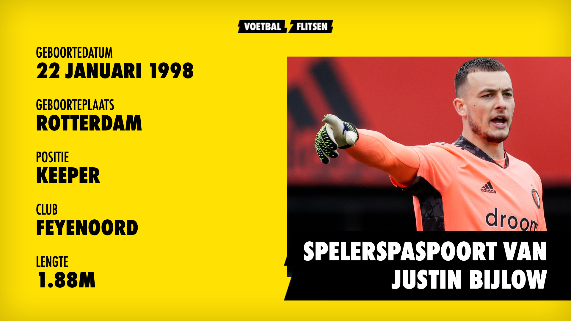 Justin Bijlow: alles over de doelman van Feyenoord