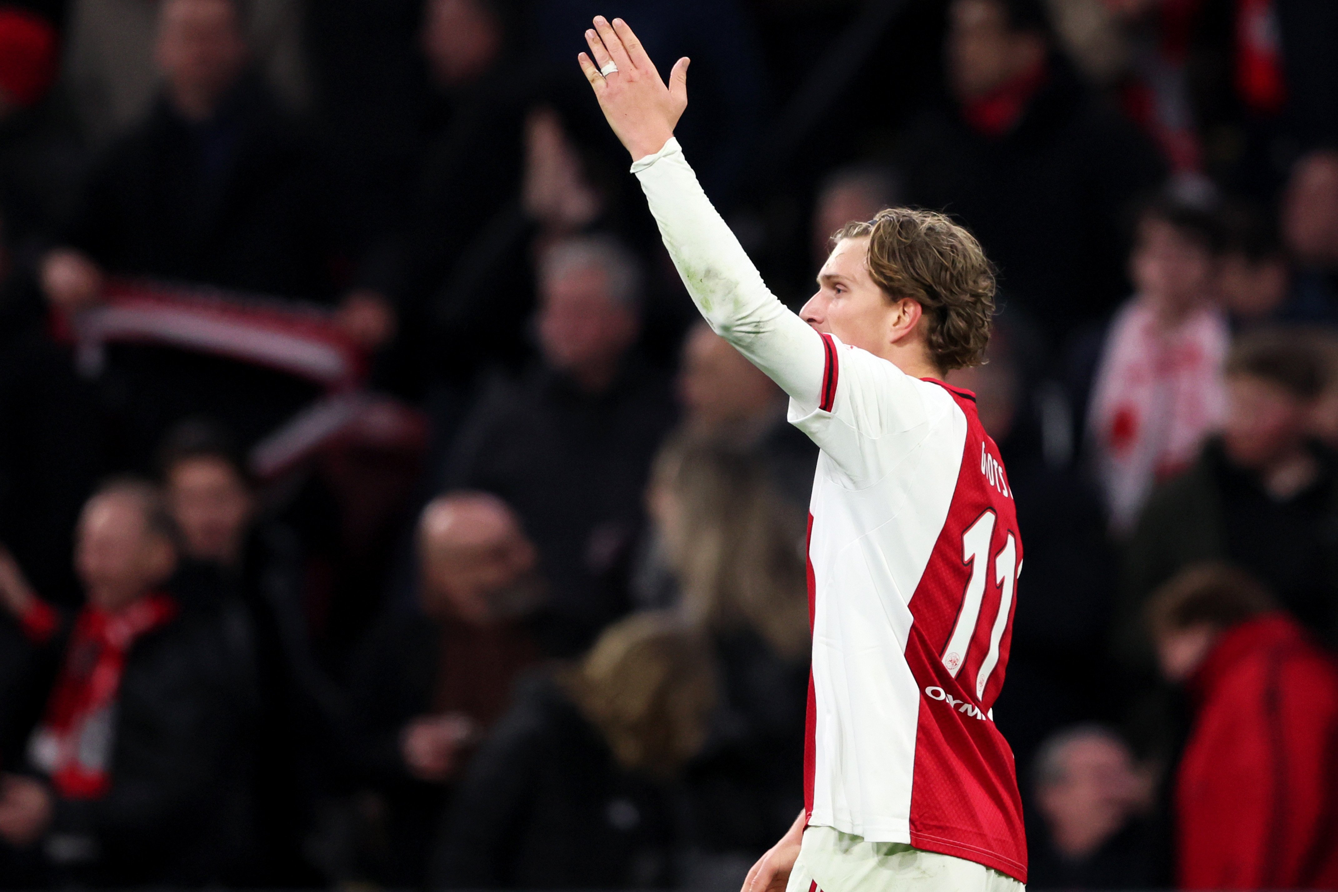 Mika Godts na afloop van Ajax - Sparta (4-0)