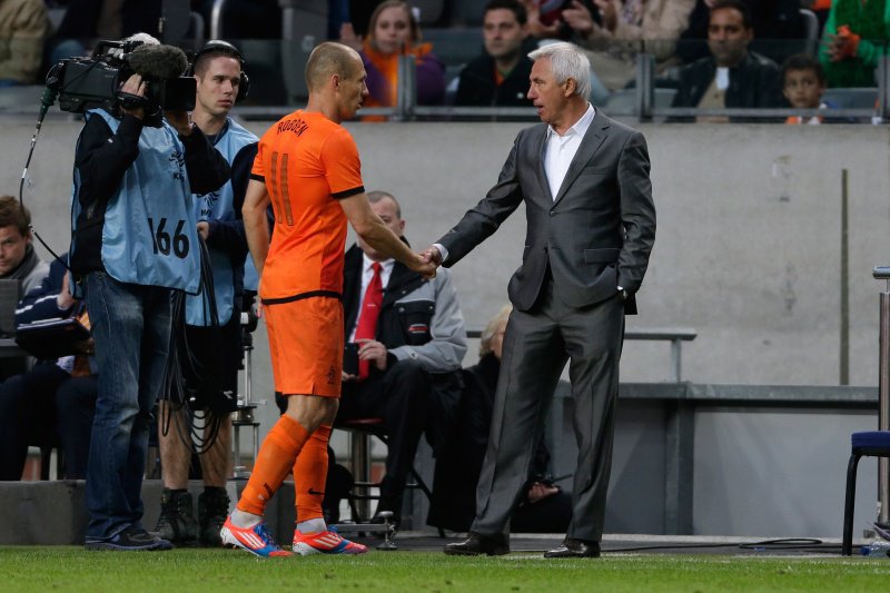 Arjen Robben en Bert van Marwijk