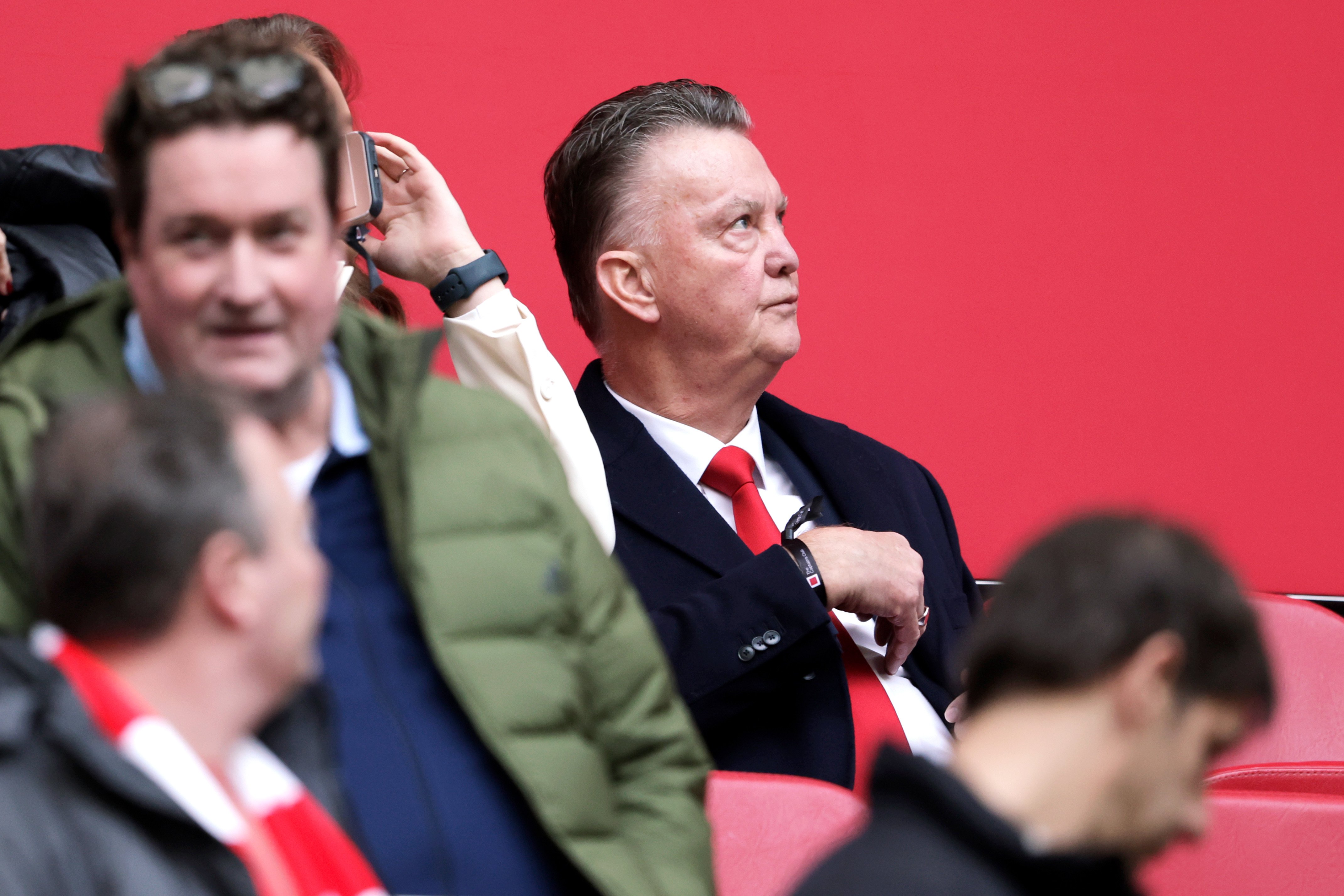 Van Gaal als adviseur en toeschouwer in de Johan Cruijff Arena