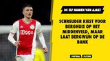 Opstelling Ajax: Berghuis start in de basis, Bergwijn op de bank
