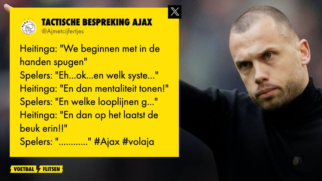 john heitinga bekritiseerd op social media x na fc volendam-ajax