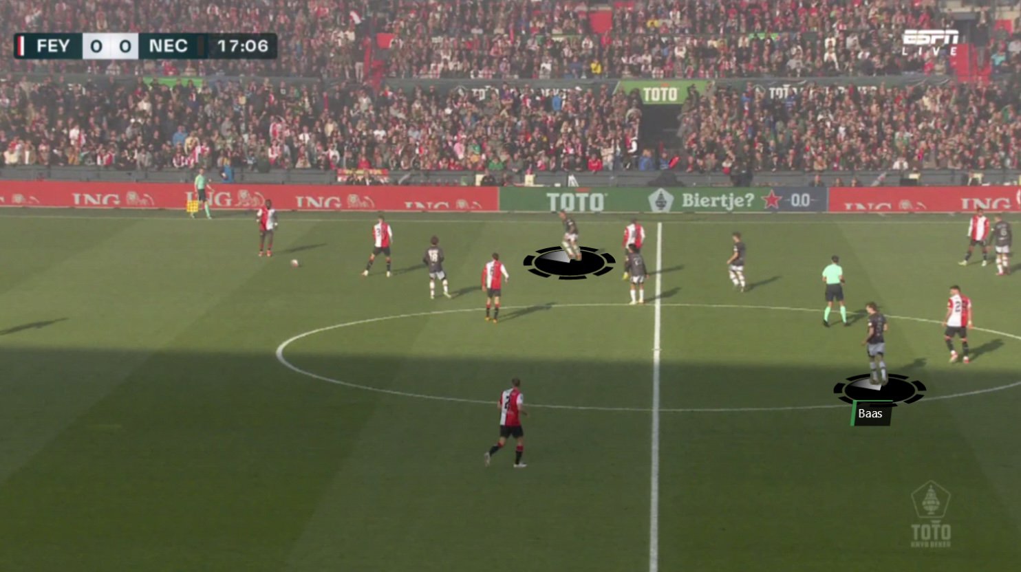 Tactische analyse Feyenoord-NEC; waarom plan NEC wel en niet goed werkte