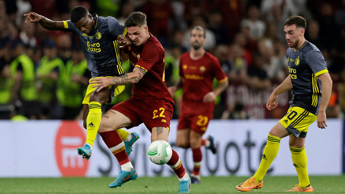 Tyrell Malacia van Feyenoord, Nicolò Zaniolo van AS Roma, Orkun Kökçu van Feyenoord