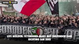 LIVE BEELDEN: Feyenoord-mars met duizenden fans richting San Siro