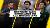 Een overzicht van de transferzomers van Ajax, Feyenoord en PSV