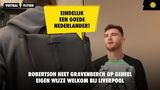 Ryan Gravenberch is bij zijn nieuwe club Liverpool op hilarische wijze welkom geheten door Andy Robertson