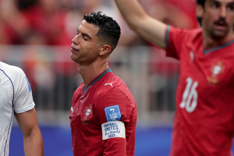 Cristiano Ronaldo wist het net niet te vinden tegen Colombia