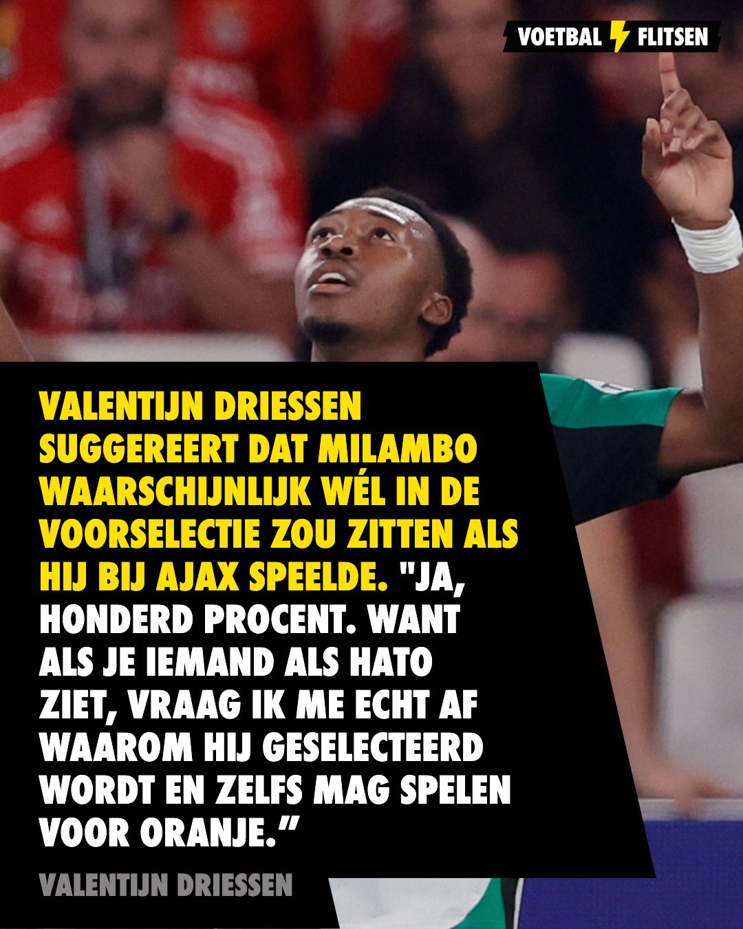 Als Milambo bij Ajax speelde, had Koeman hem wel geselecteerd