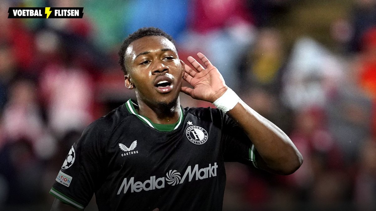 Milambo in actie voor Feyenoord: volgens Kees Kwakman stond hij volgend seizoen toch al niet in de basis.