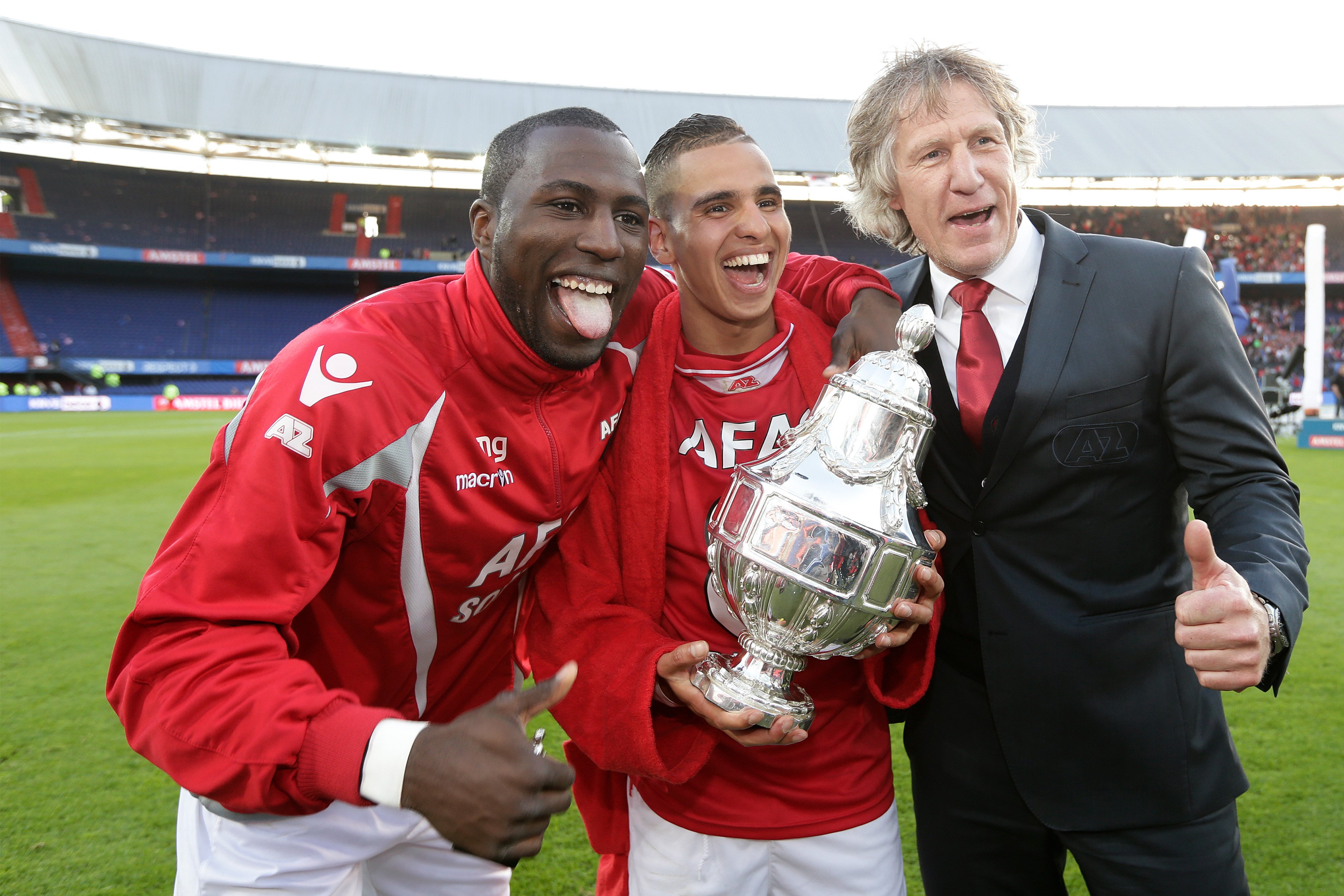Gertjan Verbeek won met AZ de KNVB beker.