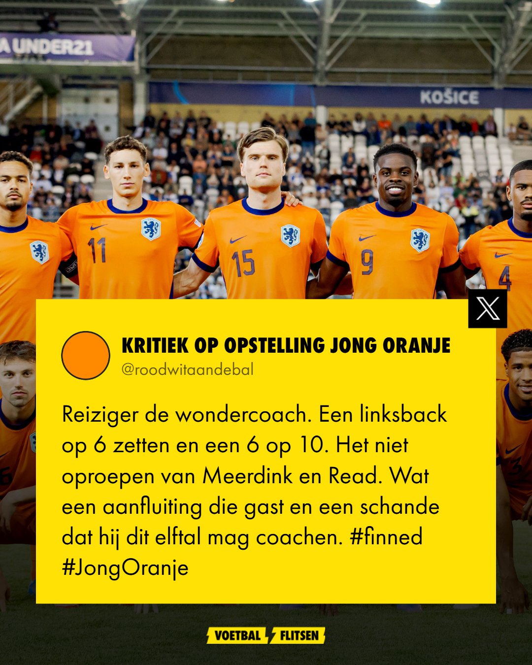 Oranje O21 schiet zichzelf in de voet: kijkers maken gehakt van coach Reiziger