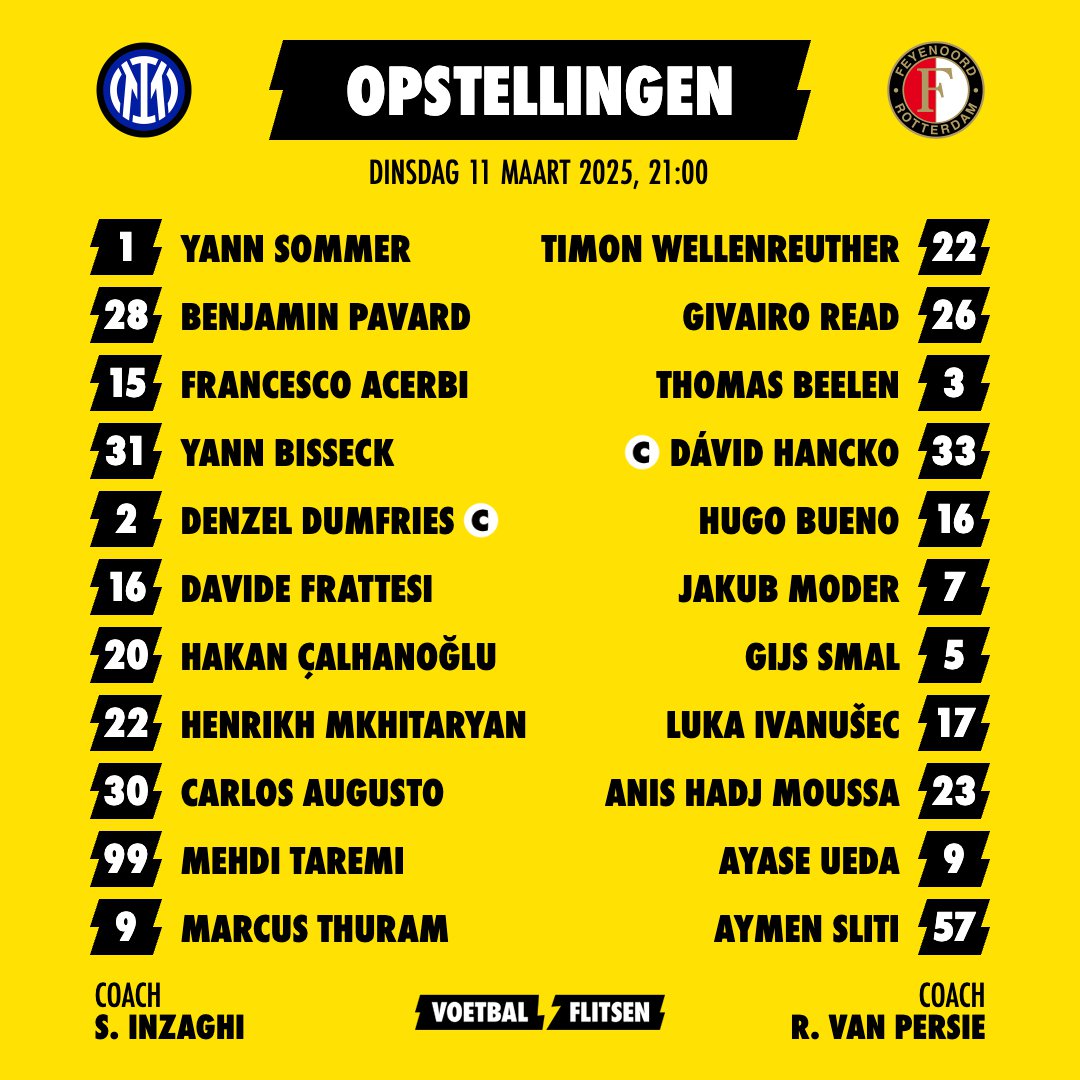 Alles over Inter - Feyenoord