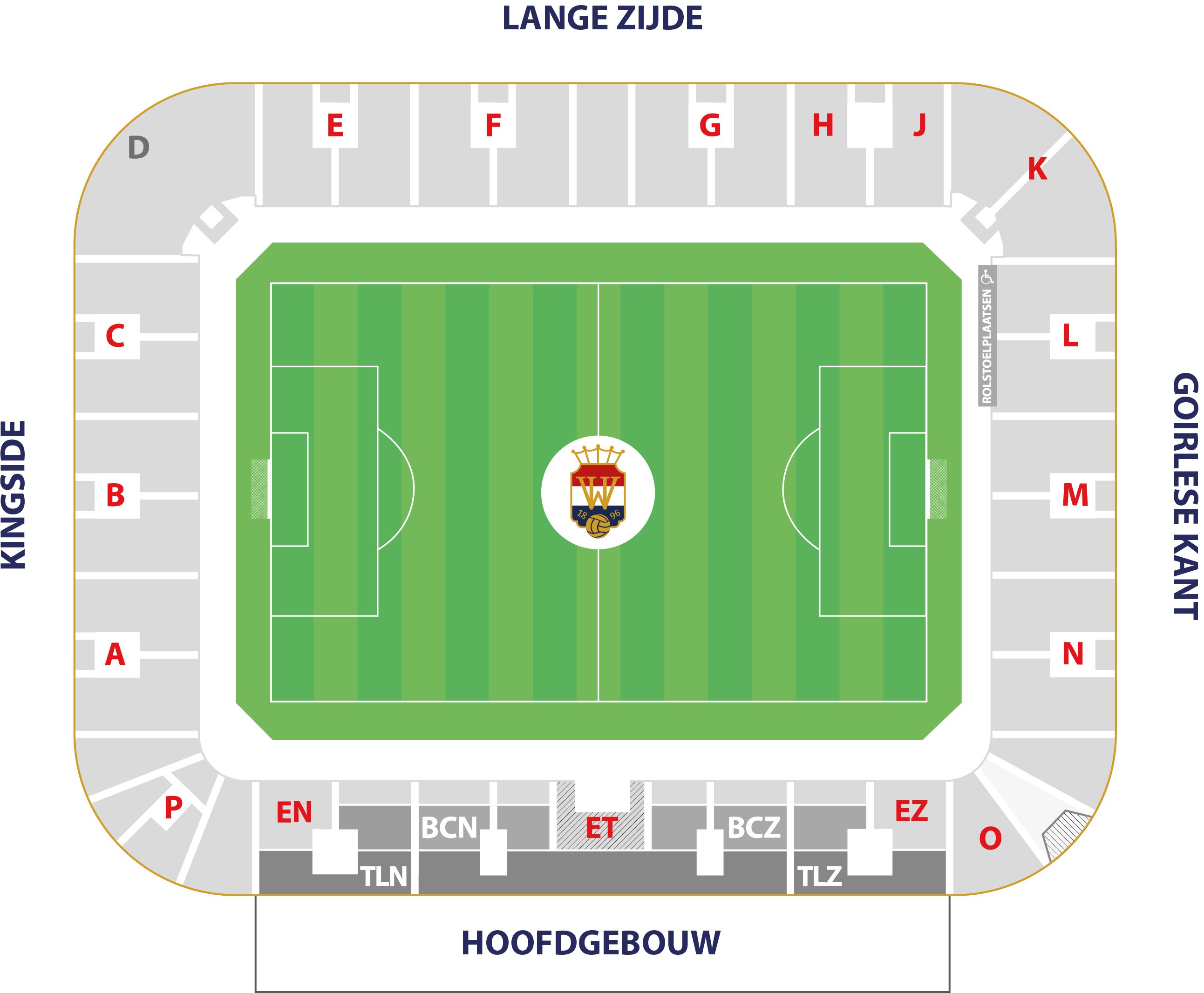 We zijn voor niemand bang; het Koning Willem II Stadion in Tilburg