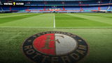 Het logo van Feyenoord in De Kuip