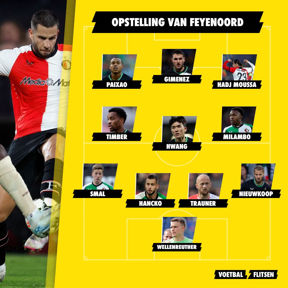 Feyenoord-opstelling bekend: routinier keert terug na blessureleed