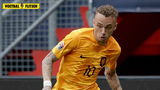 Noa Lang in actie voor het Nederlands elftal