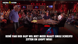 René van der Gijp wil niet meer naast Emile Schelvis zitten en loopt weg!