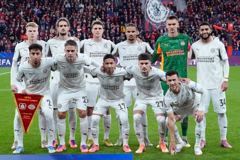 PSV-elf voor de wedstrijd