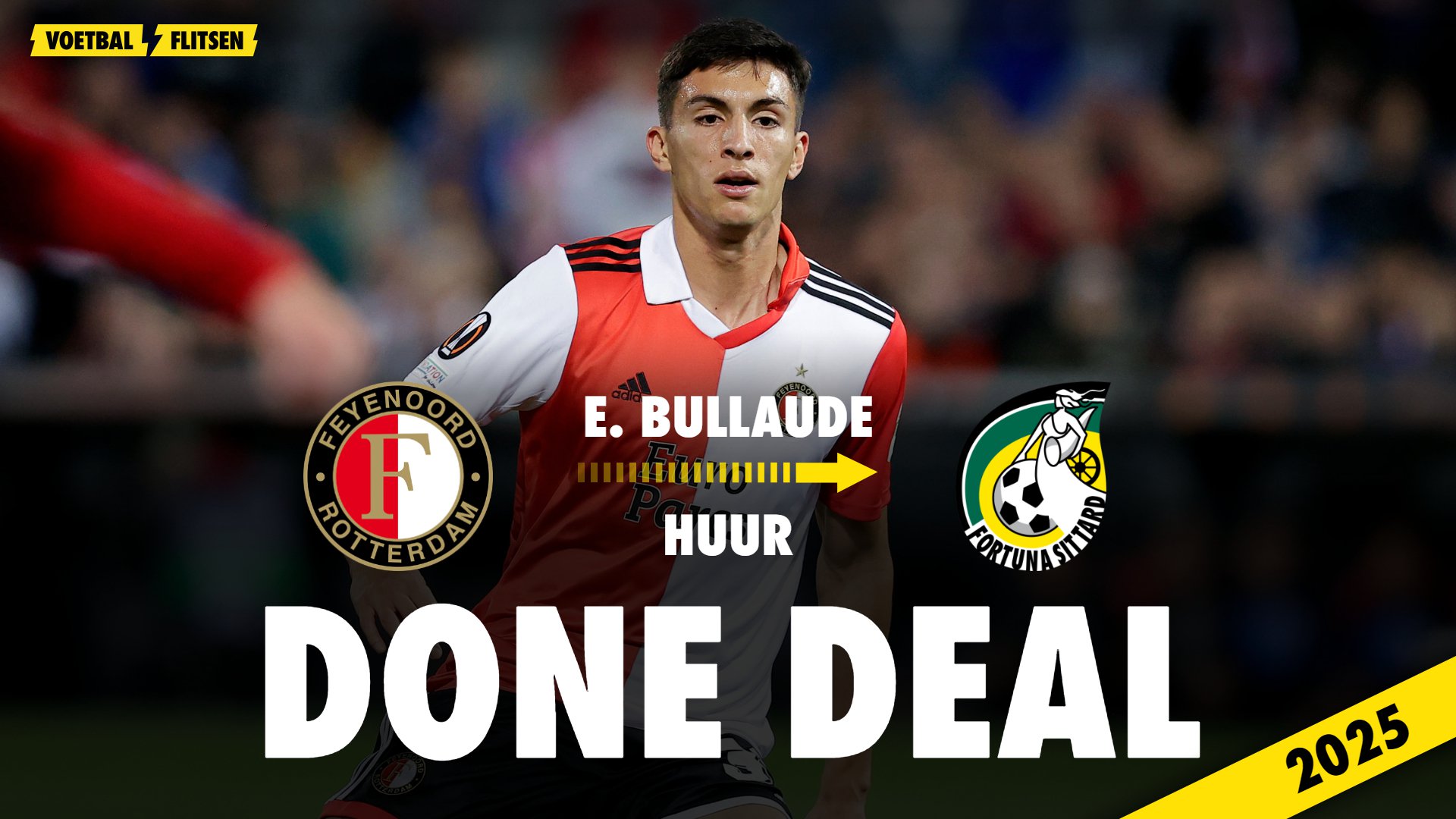 Done Deal: Feyenoord stalt Bullaude tijdelijk in Limburg