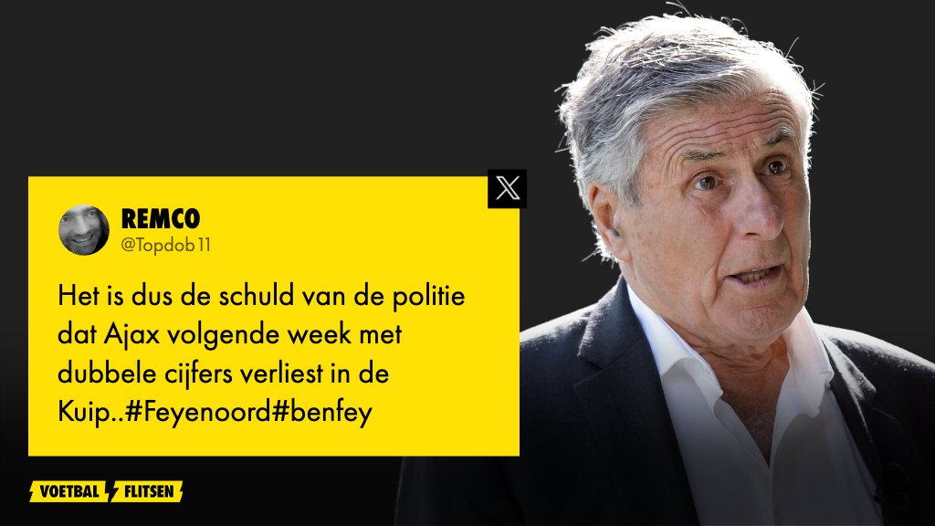 Het is dus de schuld van de politie dat Ajaxmet dubbele cijfers verliest