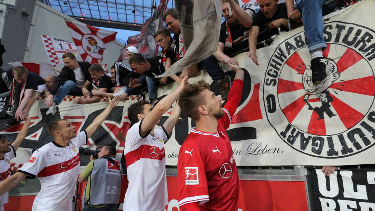 Stuttgart-fans bedanken spelers