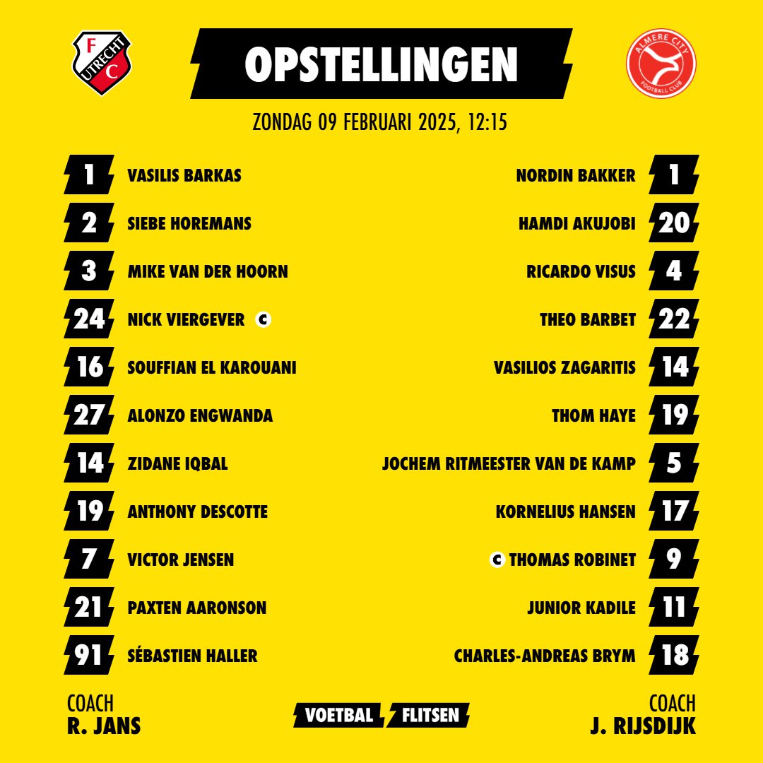 Alles over FC Utrecht - Almere City