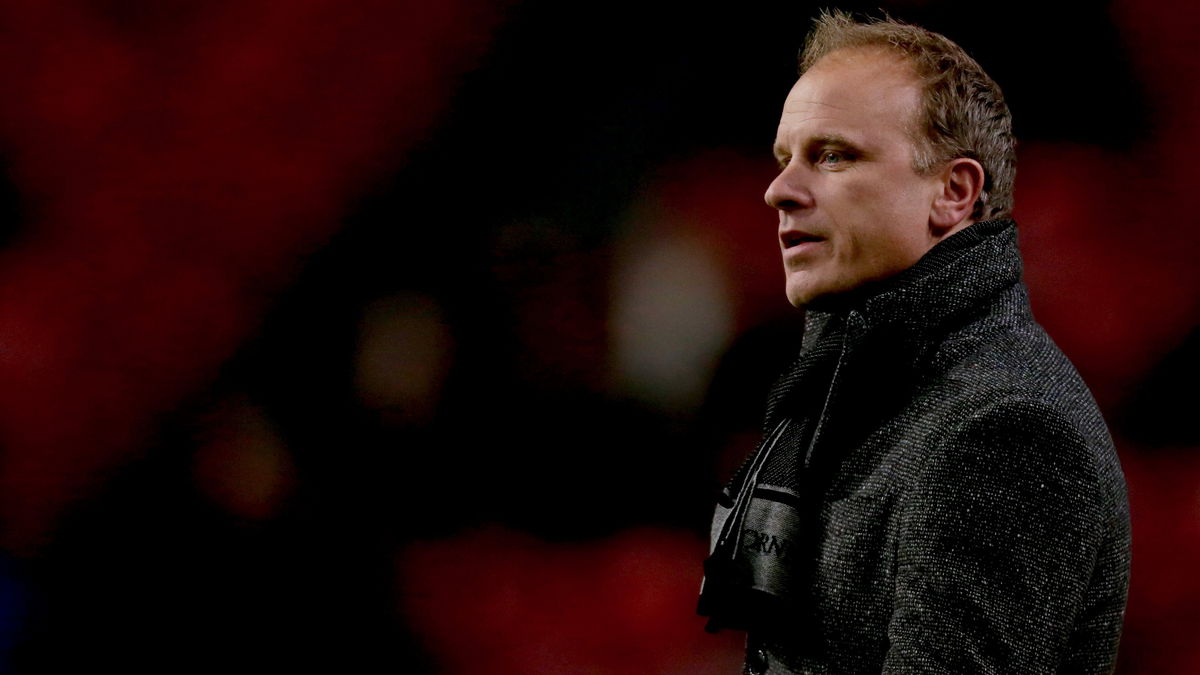 Wim Jonk en Dennis Bergkamp (foto) gelden nog altijd als belangrijke dragers van Ajax-DNA; volgens Driessen zou de komst van Jordi Cruijff hun terugkeer kunnen vergemakkelijken.