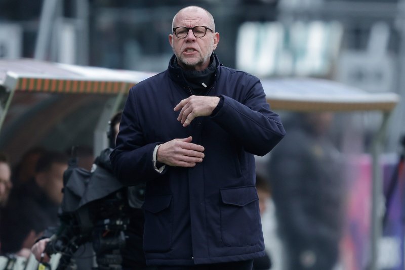 Fred Grim coachend tijdens Excelsior - Ajax