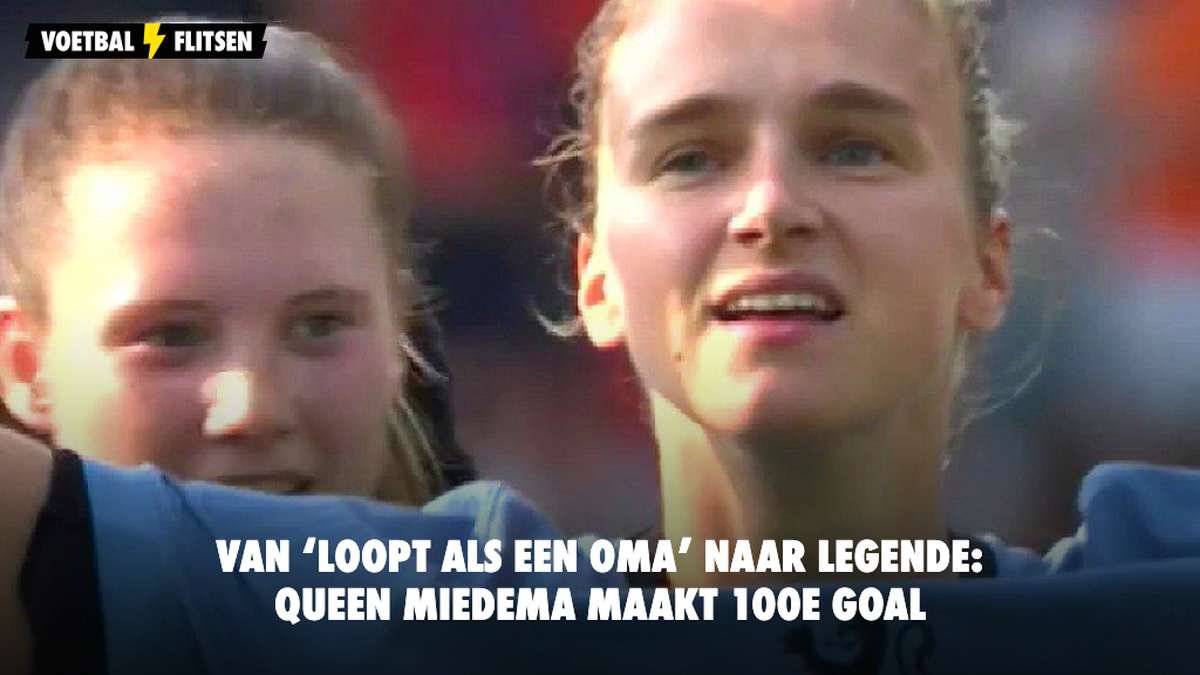 Eerst afgedaan als ‘loopt als een oma’, maar met haar 100ste interlandgoal laat Miedema zien waarom ze nog altijd de koningin van Oranje is