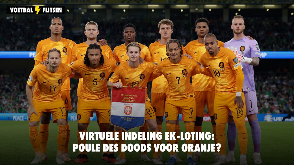 Virtuele indeling EKloting Poule des doods voor Oranje?