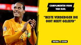 Complimenten voor Van Dijk: "De beste verdediger die ooit heeft geleefd"