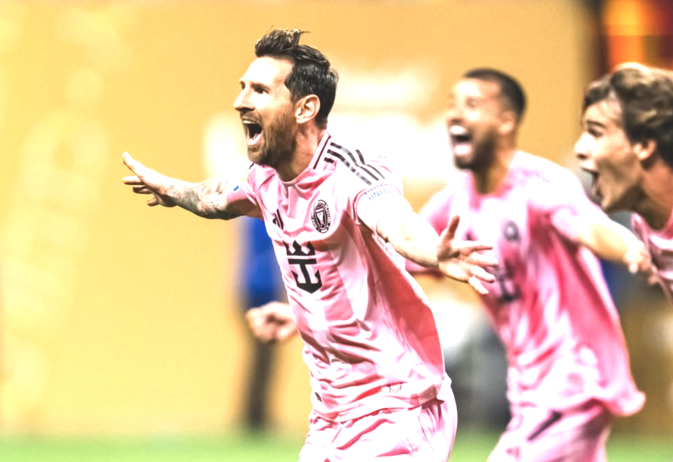 Lionel Messi na een goal voor Inter Miami