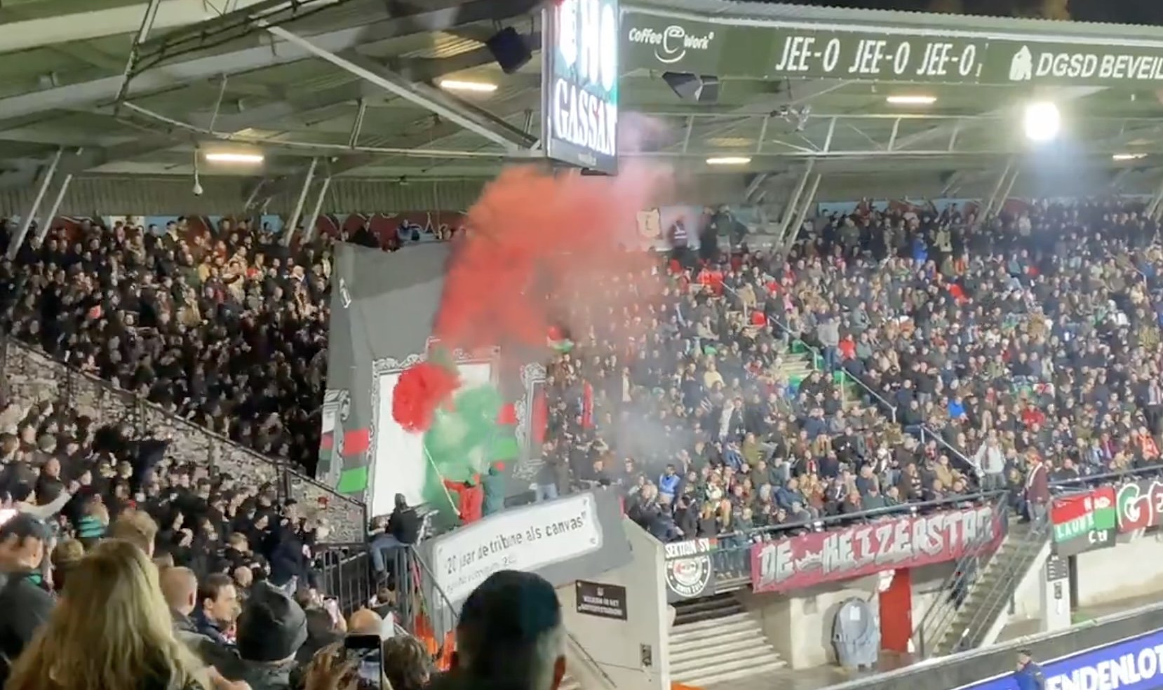 Bijzonder: NEC-fans creeren kunstwerk tijdens duel met Sparta