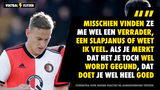 Toornstra was bang voor reacties na Feyenoord-vertrek: "Misschien vinden ze me wel een verrader, een slapjanus of weet ik veel"