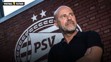 Peter Bosz bij zijn presentatie als trainer van PSV.