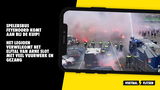 Zien: Legioen verwelkomt spelersbus Feyenoord met veel vuurwerk en gezang