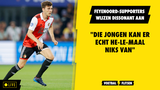 Feyenoord-supporters wijzen dissonant aan: "Die jongen kan er echt he-le-maal niks van"
