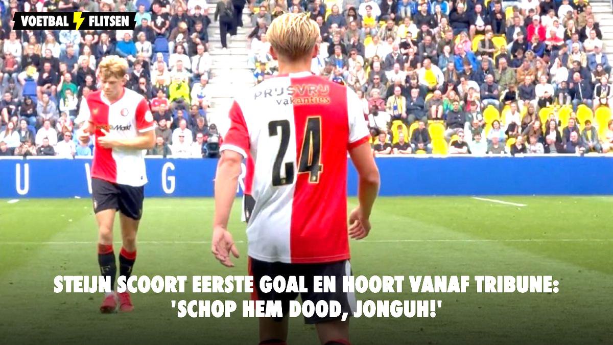 sem steijn scoort zijn eerste doelpunt voor feyenoord maar hoor eens wat die supporter roept