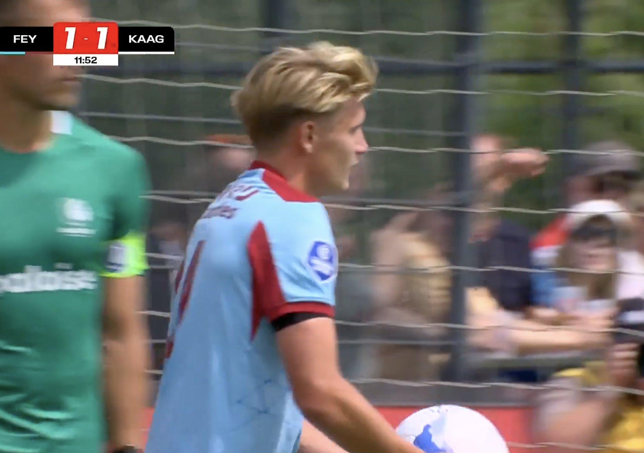 steijn maakt de 1-1 voor feyenoord tegen aa gent