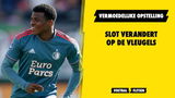 Vermoedelijke opstelling: Slot verandert op de vleugels